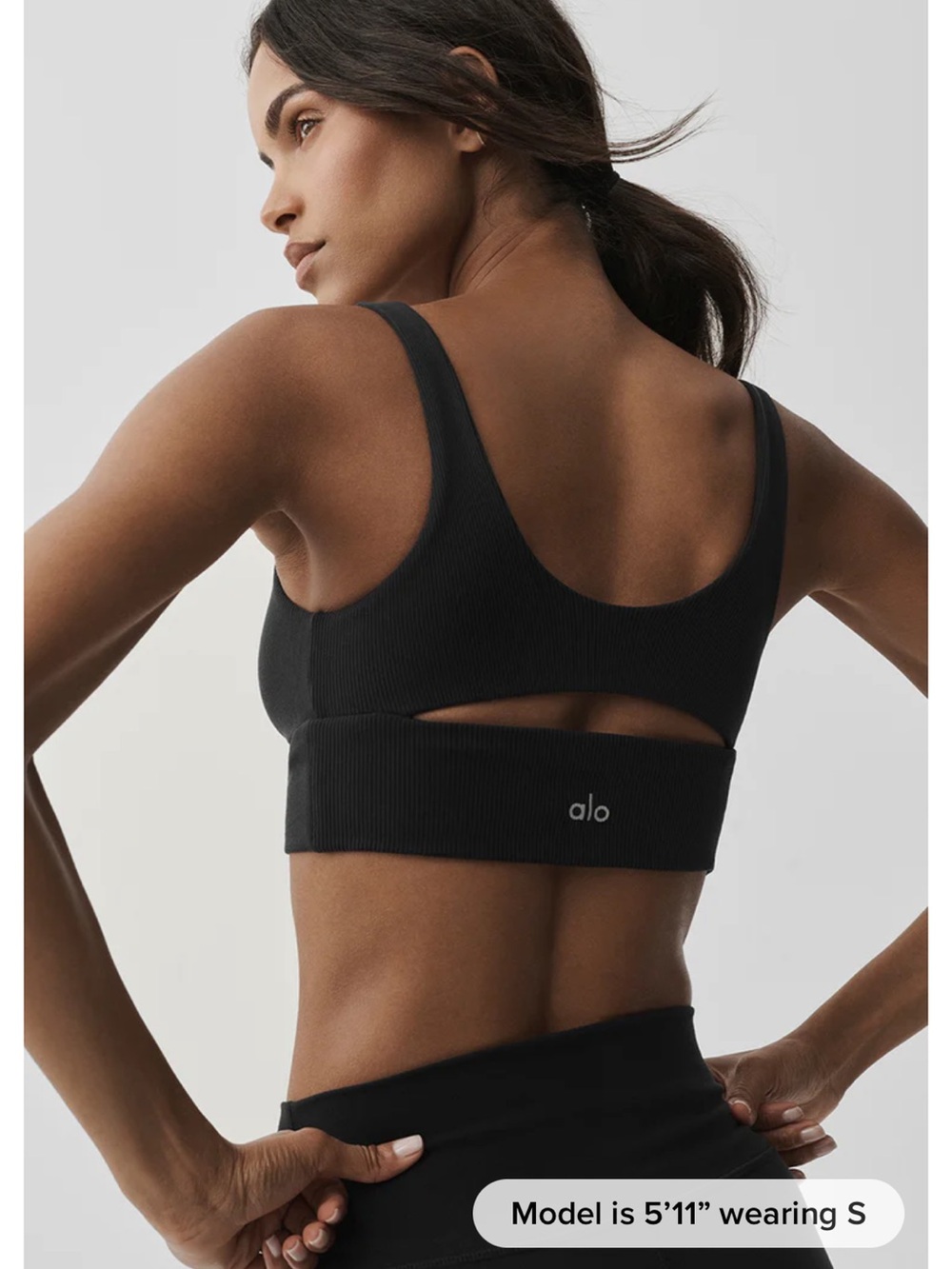 ALO Yoga Ribbed Cutout Top - Picture 5 of 5